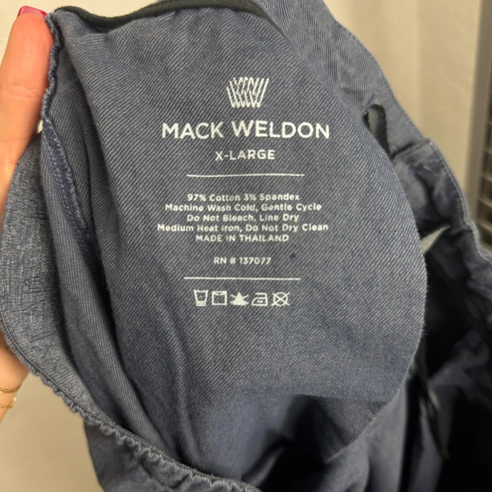 Mack Weldon Mens Blue Gray Cotton Stretch Sunday Jogger Pants‎ Size XL